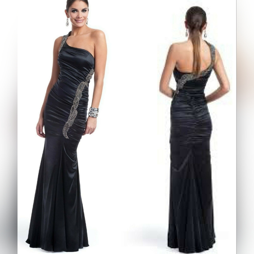 $2600 - BLACK DIAMOND - AUTH. CARLOS MIELE SILK GOWN RUNWAY US 0, S, M